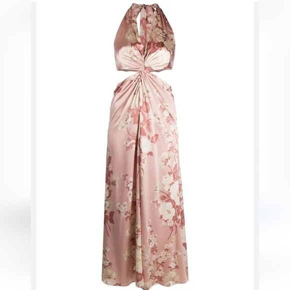 Reformation Nerida Silk Dress Bellini Pink Floral NWT - Picture 7 of 8